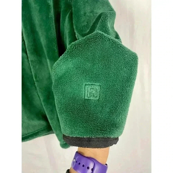VTG Patagonia Green Deep Pile Fleece Full Jacket XL Mens Outdoor Zipped Pockets - Picture 5 of 16